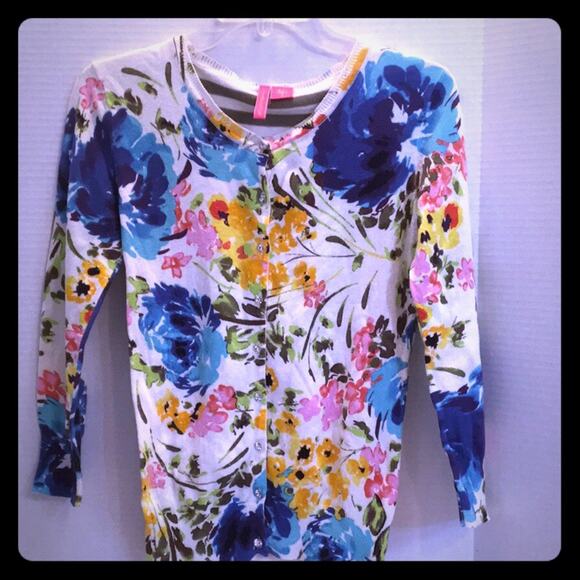 Anthropologie Tops - CHARLOTTE TARANTOLA ANTHRO Floral Cardigan Small